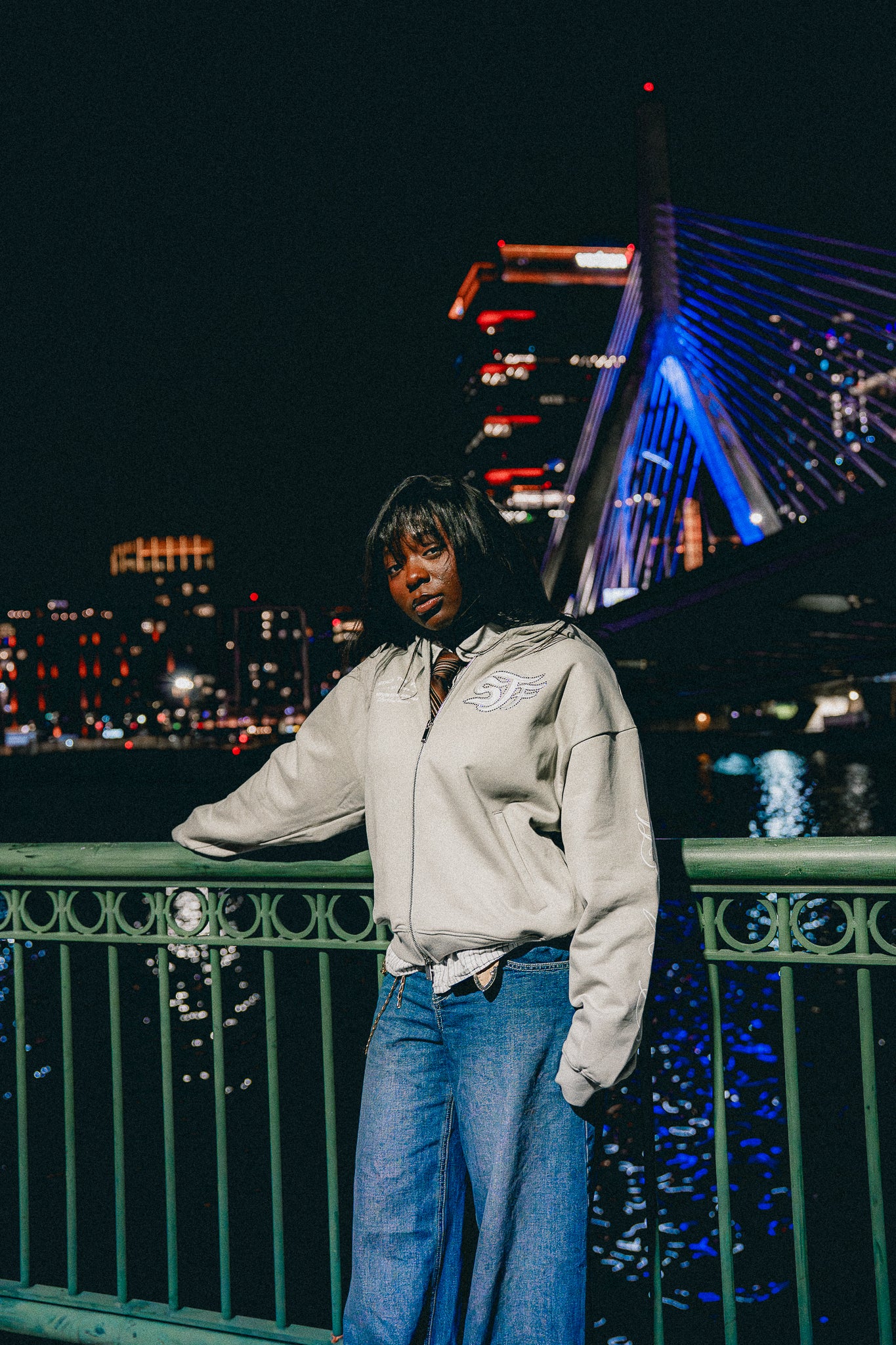 STF Dead Presidents Zip Up Grey