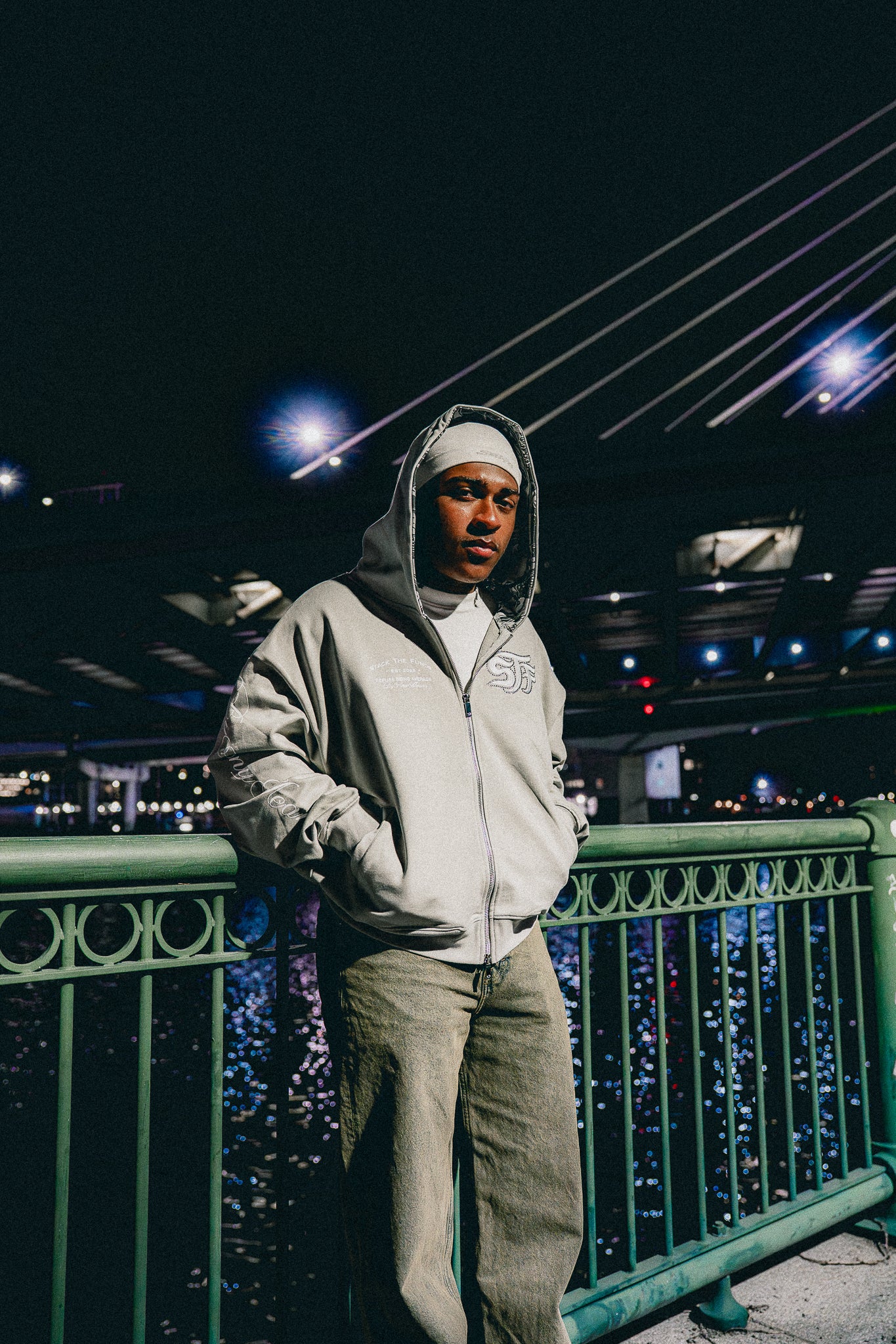 STF Dead Presidents Zip Up Grey