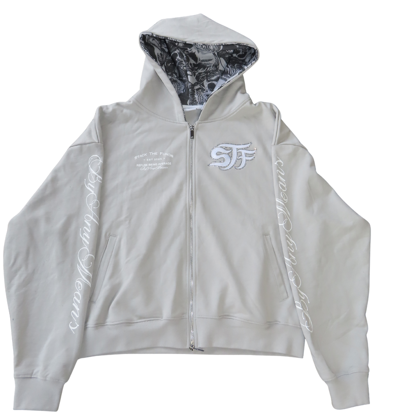 STF Dead Presidents Zip Up Grey